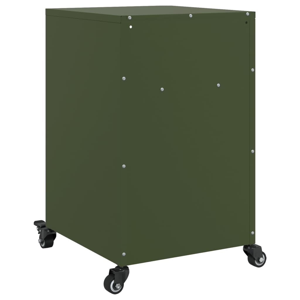 Bedside Cabinet Olive Green 36x39x59 cm Steel