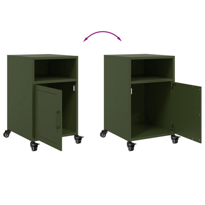 Bedside Cabinet Olive Green 36x39x59 cm Steel