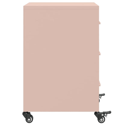 Bedside Cabinet Pink 36x39x59 cm Steel