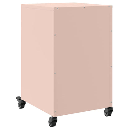 Bedside Cabinet Pink 36x39x59 cm Steel