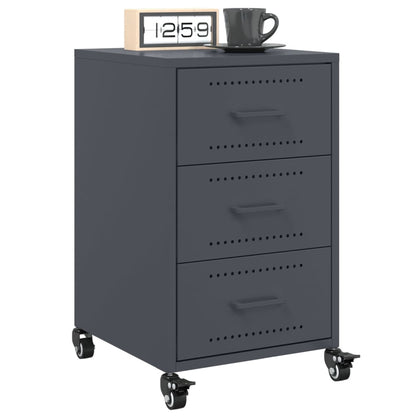 Bedside Cabinet Anthracite 36x39x59 cm Steel