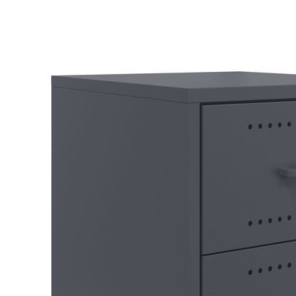 Bedside Cabinet Anthracite 36x39x59 cm Steel