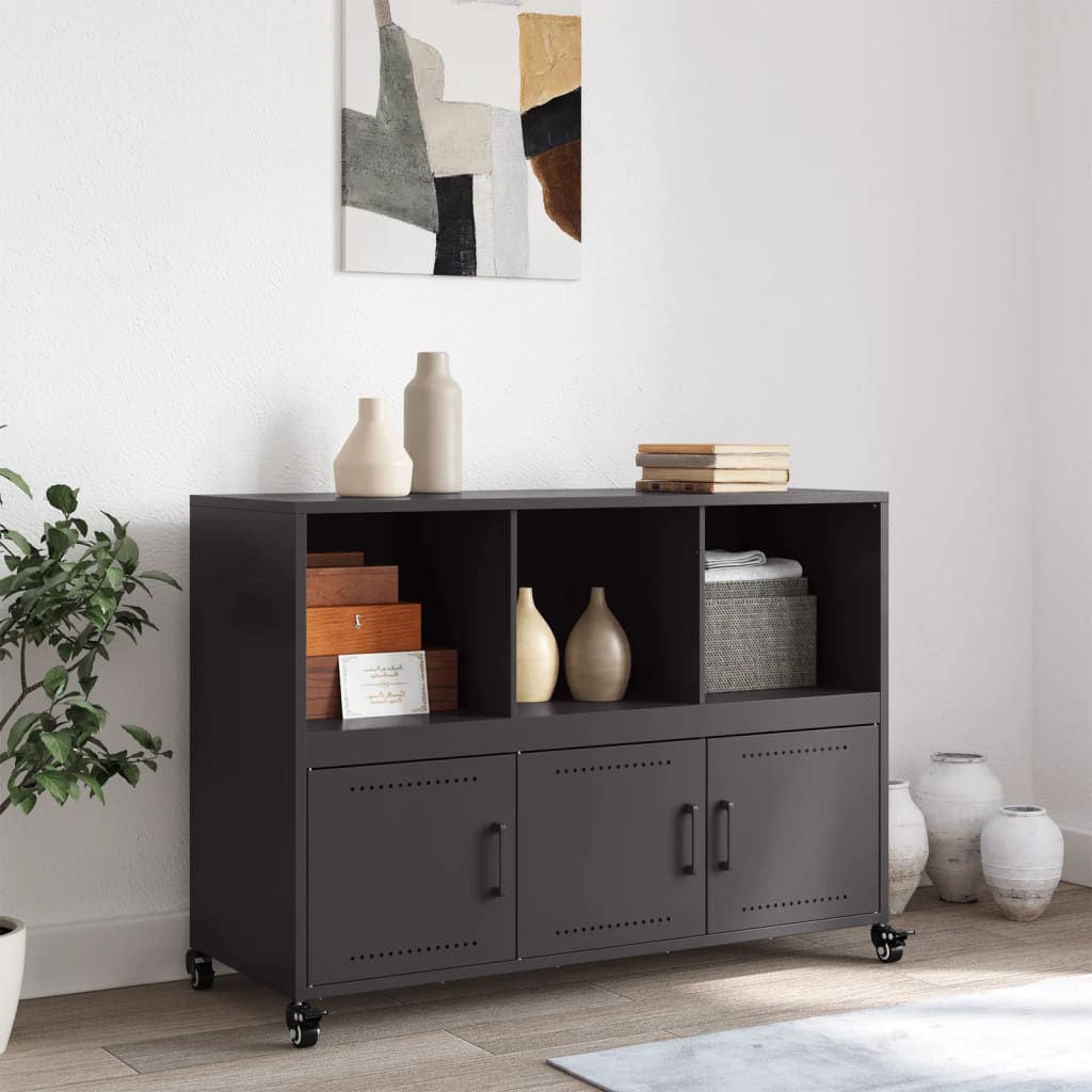 Sideboard Black 100.5x39x72 cm Steel