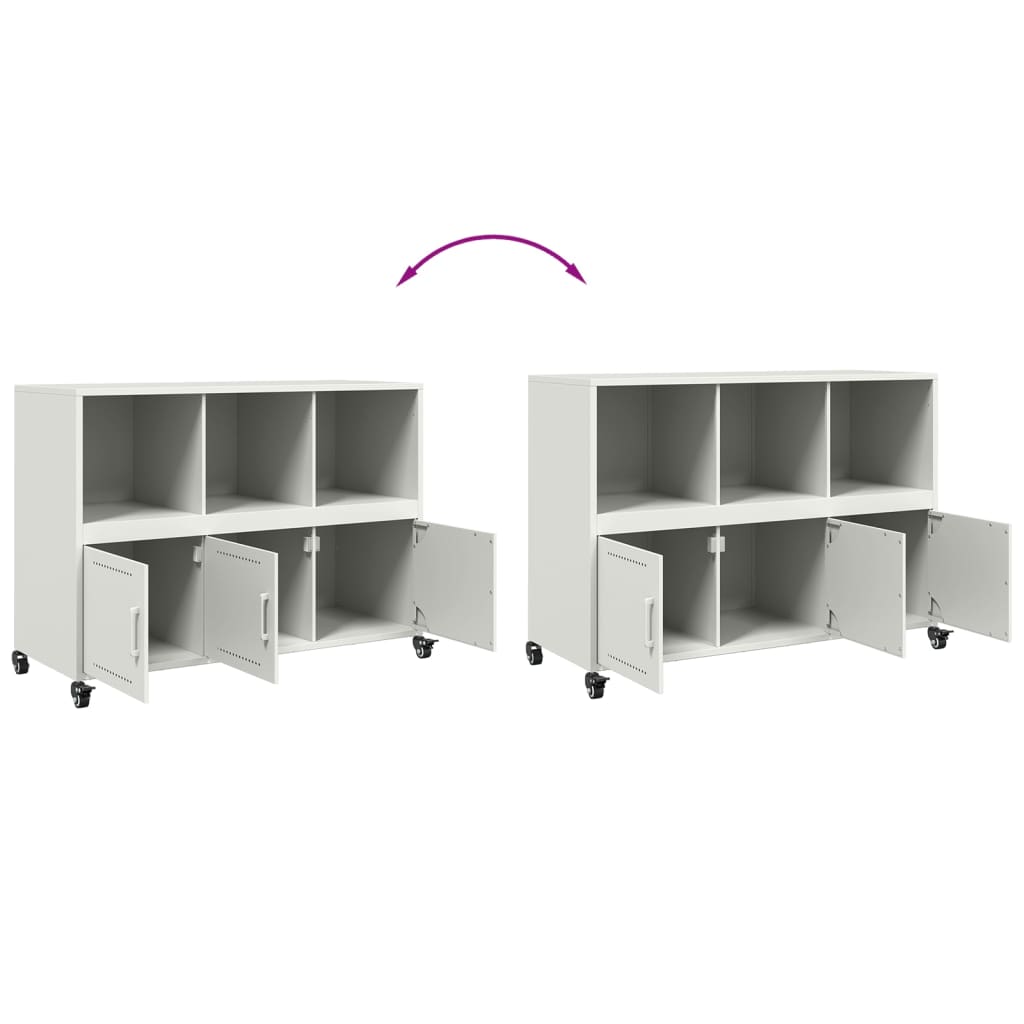 Sideboard White 100.5x39x72 cm Steel