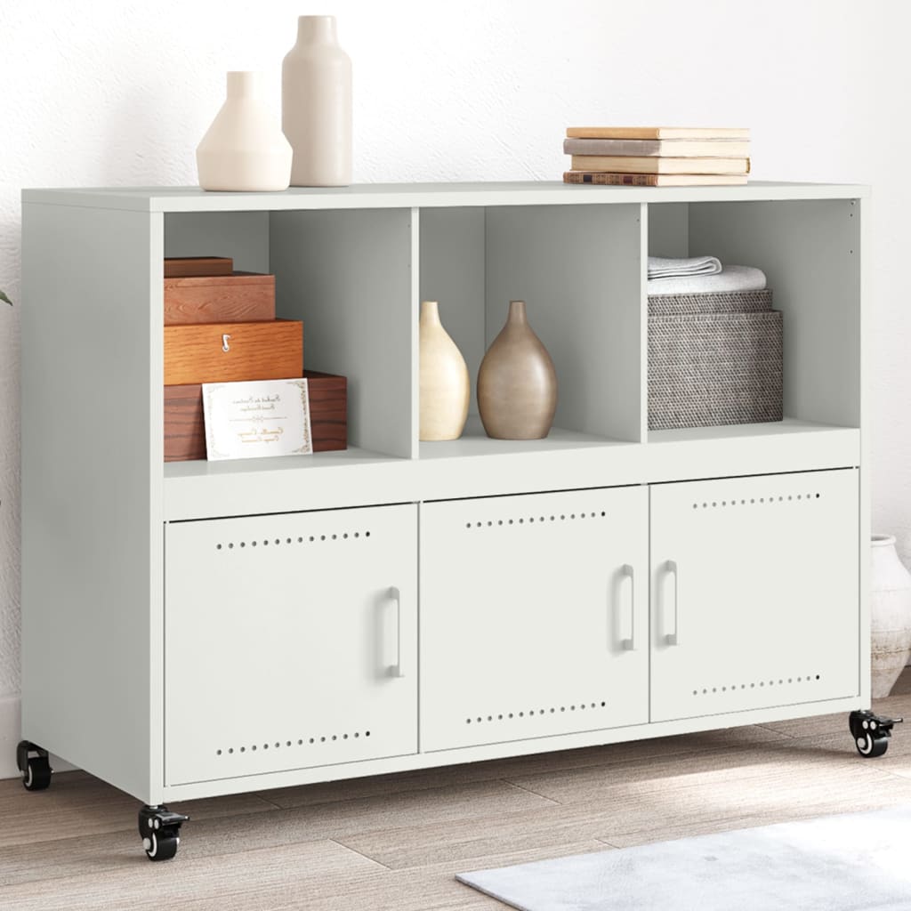 Sideboard White 100.5x39x72 cm Steel