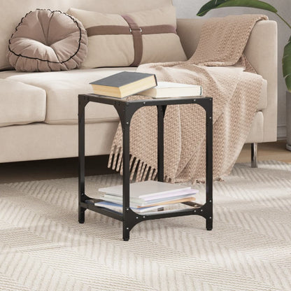 Coffee Table with Transparent Glass Top 30x30x40 cm Steel