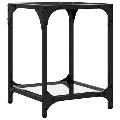 Coffee Table with Transparent Glass Top 30x30x40 cm Steel