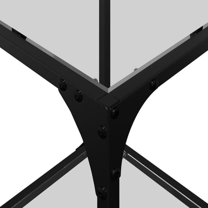 Coffee Table with Transparent Glass Top 30x30x40 cm Steel