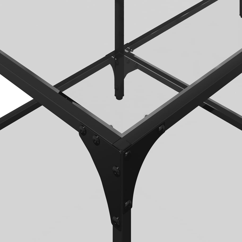 Coffee Table with Transparent Glass Top 98.5x50x40 cm Steel