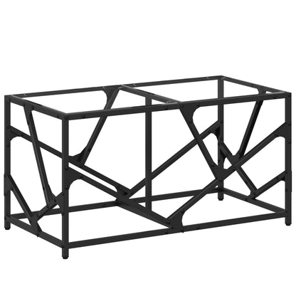 Coffee Table with Transparent Glass Top 78.5x40x41 cm Steel