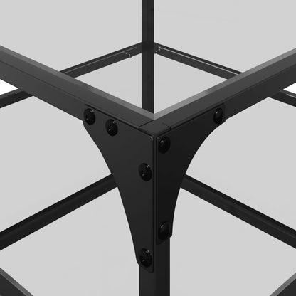 Coffee Table with Transparent Glass Top 50x50x45 cm Steel