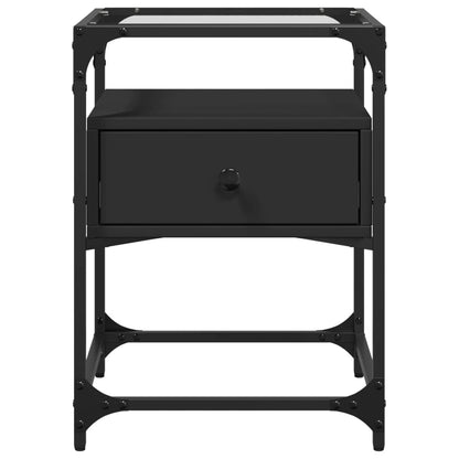 Bedside Cabinet Black 40x40x55 cm Engineered Wood