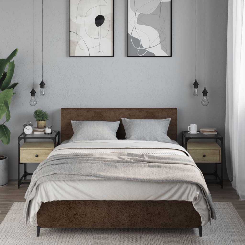 Bedside Cabinets 2 pcs Sonoma Oak 40x40x55 cm Engineered Wood
