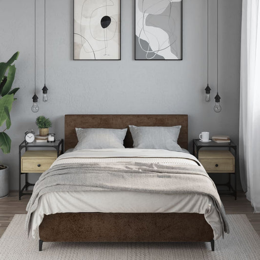 Bedside Cabinets 2 pcs Sonoma Oak 40x40x55 cm Engineered Wood