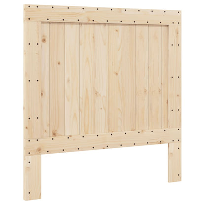 Bed Frame with Headboard Grey 100x200 cm Solid Wood Pine