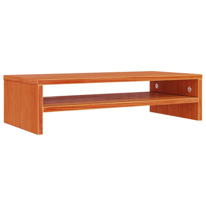 Monitor Stand Wax Brown 50x24x13 cm Solid Wood Pine