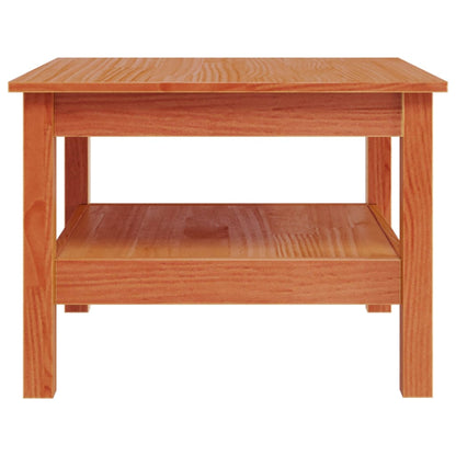 Coffee Table Wax Brown 55x55x40 cm Solid Wood Pine
