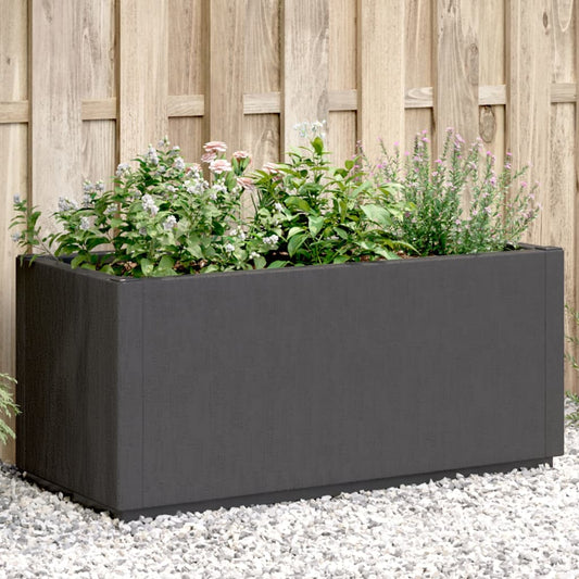 Garden Planter Dark Grey 80x36x35 cm PP