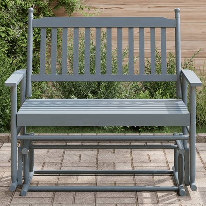 Glider Bench Grey 118x70x104.5 cm Solid Wood Poplar