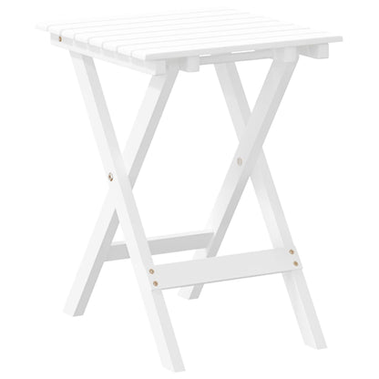 Side Table Foldable White Solid Wood Poplar