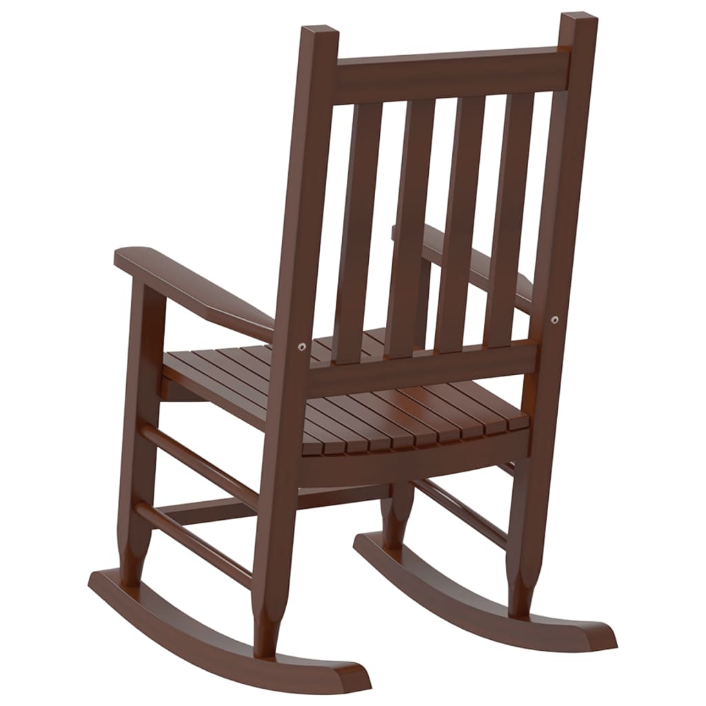 Rocking Chair for Children Brown Solid Wood Poplar