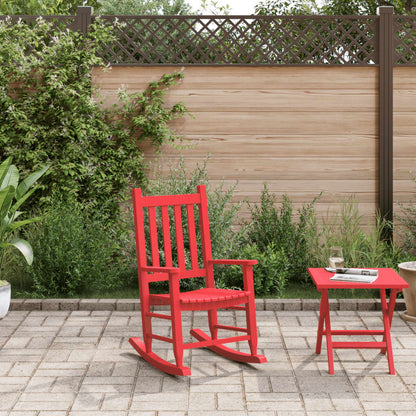 Rocking Chair for Children Red Solid Wood Poplar