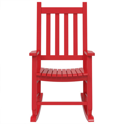 Rocking Chair for Children Red Solid Wood Poplar