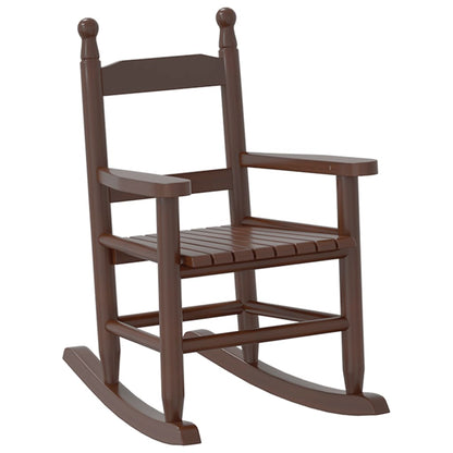 Rocking Chair for Children Brown Solid Wood Poplar