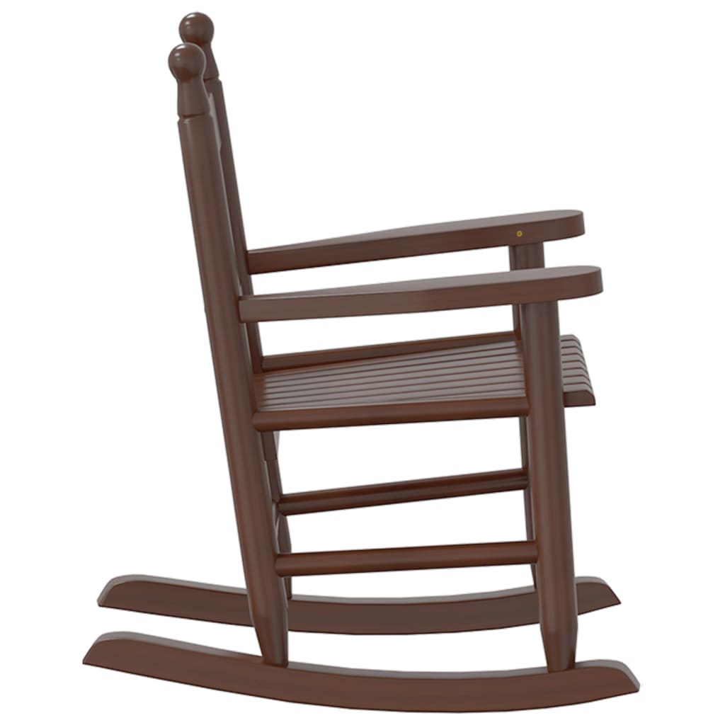 Rocking Chair for Children Brown Solid Wood Poplar