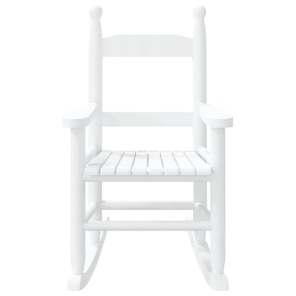 Rocking Chair for Children White Solid Wood Poplar