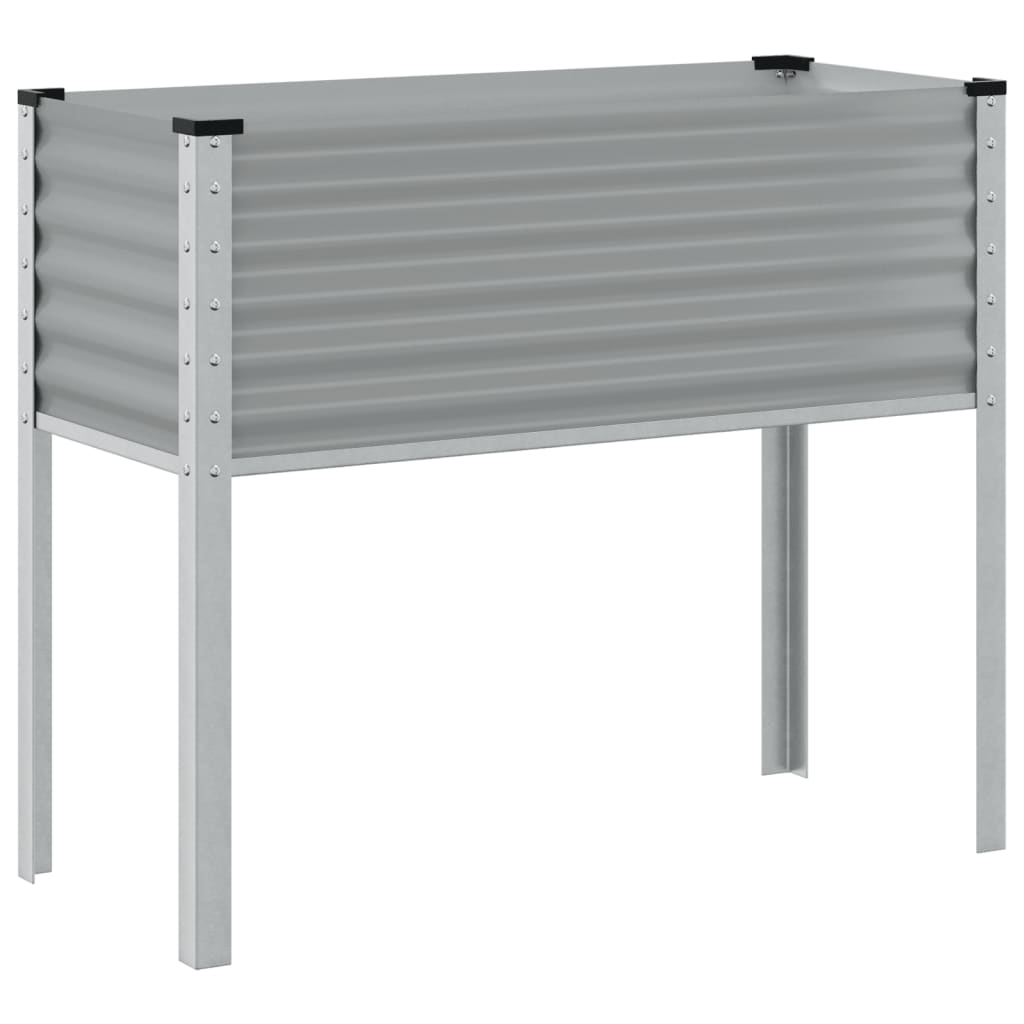 Garden Planter Grey 100x45x90 cm Steel
