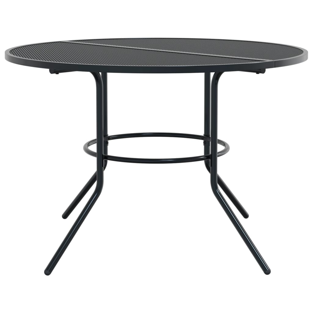 Patio Table Round Anthracite Ø110x72.5 cm Powder-coated Steel