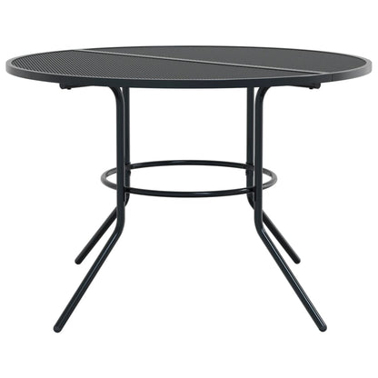 Patio Table Round Anthracite Ø110x72.5 cm Powder-coated Steel