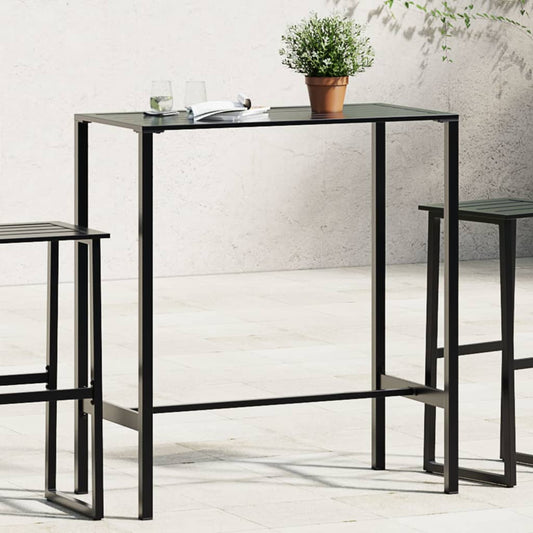 Bar Table Black 100x50x110 cm Powder-coated Steel