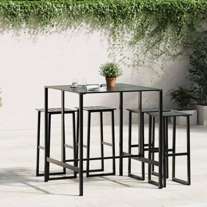 Bar Table Black 100x100x110 cm Powder-coated Steel