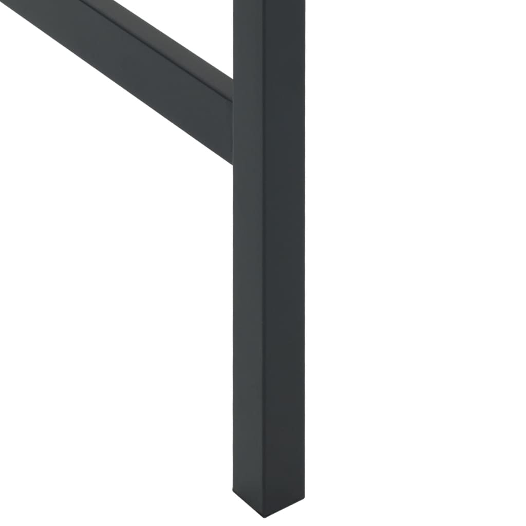 Bar Table Black 100x100x110 cm Powder-coated Steel