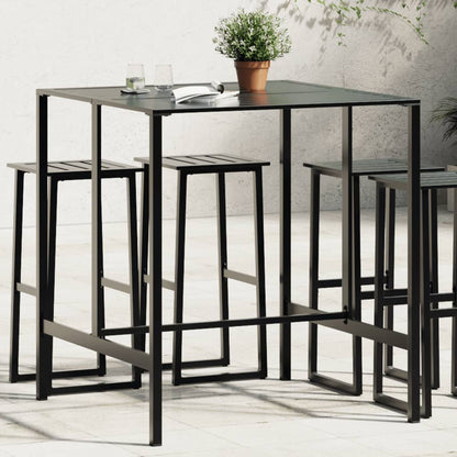 Bar Table Black 100x100x110 cm Powder-coated Steel