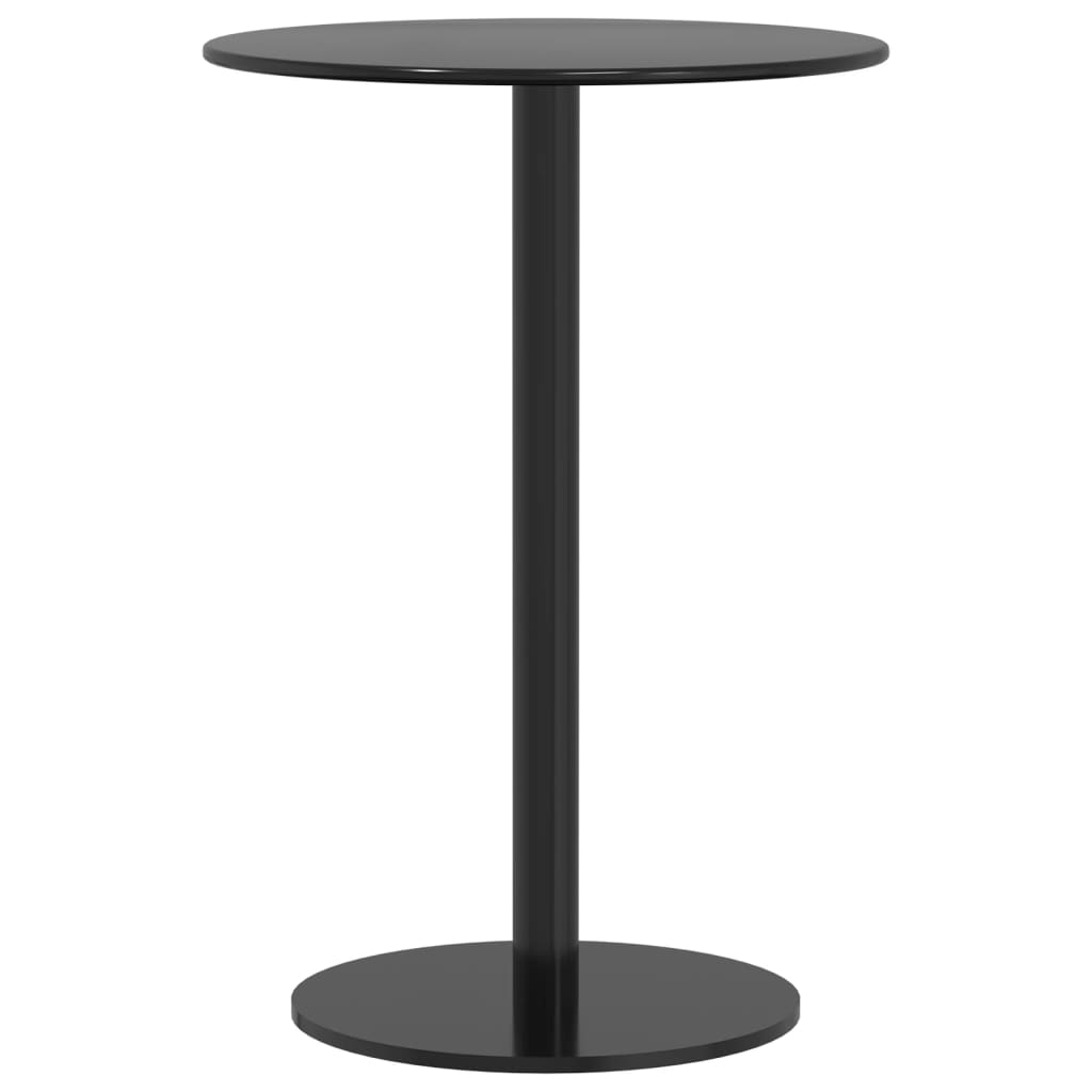 Garden Table Round Black Ø50x72 cm Steel