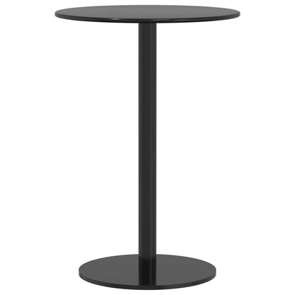 Garden Table Round Black Ø50x72 cm Steel