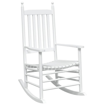 Rocking Chairs with Curved Seats 2 pcs White Solid Wood Fir