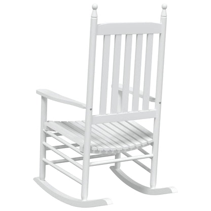 Rocking Chairs with Curved Seats 2 pcs White Solid Wood Fir