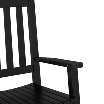 Rocking Chairs for Children 2 pcs Black Solid Wood Poplar