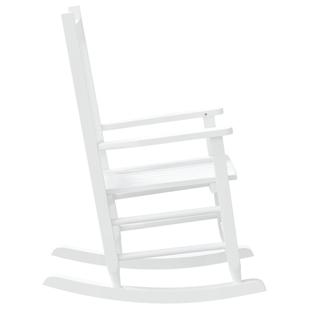 Rocking Chairs for Children 2 pcs White Solid Wood Poplar