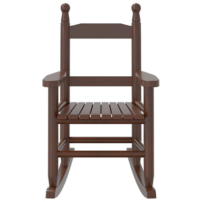 Rocking Chairs for Children 2 pcs Brown Solid Wood Poplar