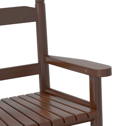 Rocking Chairs for Children 2 pcs Brown Solid Wood Poplar