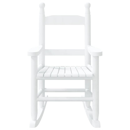 Rocking Chairs for Children 2 pcs White Solid Wood Poplar