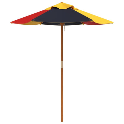 Garden Umbrella for Kids with Wooden Pole Ø120x140 cm