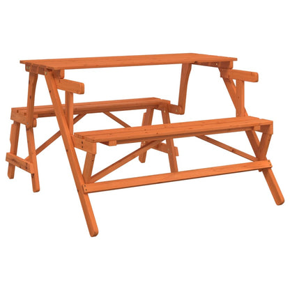 Picnic Table with Benches Solid Wood Fir 2-in-1 Convertible