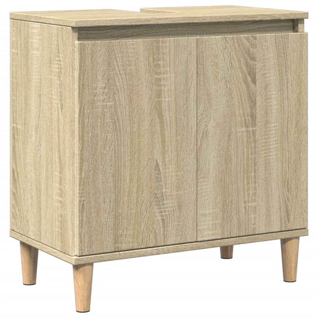 Sink Cabinet Sonoma Oak 58x33x60 cm Engineered Wood