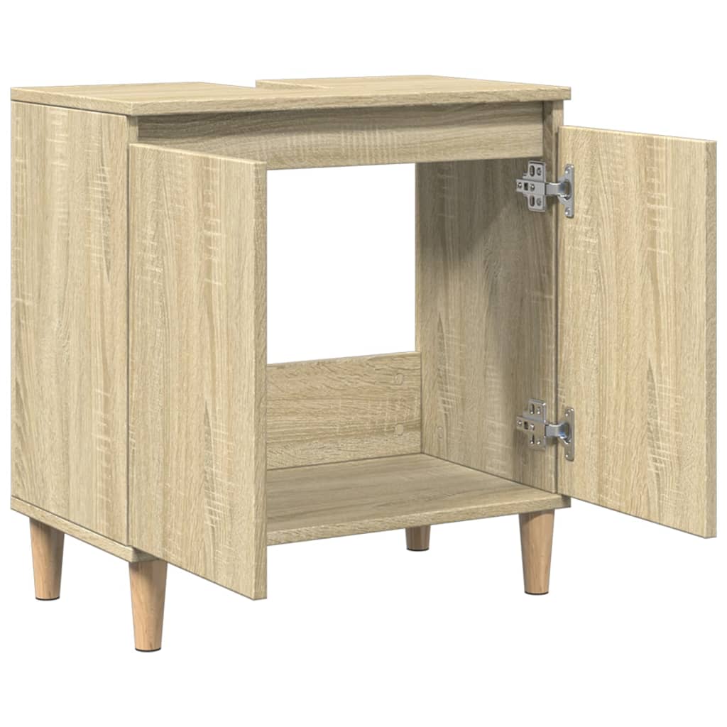 Sink Cabinet Sonoma Oak 58x33x60 cm Engineered Wood